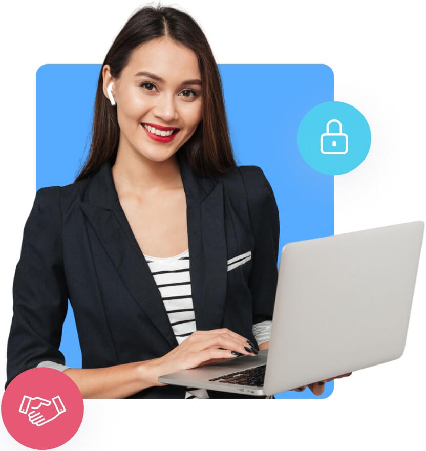 Girl with laptop